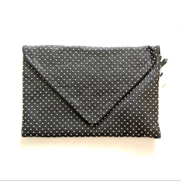 Zara Handbags - NWOT ZARA Studded Faux Leather Envelope Clutch